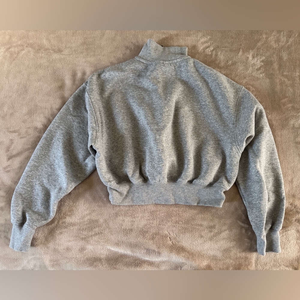 Nike JU Dolphins Cropped Quarter Zip Sweatshirt XS Gray Minimalist Athleisure - Picture 12 of 12